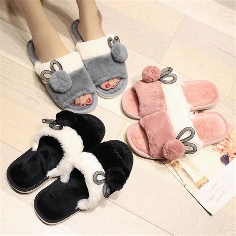 Rose Embroidered Fur Slippers Artofit