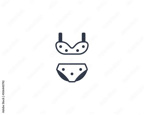 Bikini Vector Flat Emoticon Isolated Swimsuit Illustration Bikini Icon Stock Vector Adobe Stock