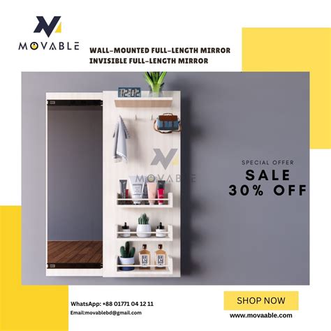 Wall Mounted Full Length Mirror Invisible Full Length Mirror
