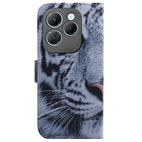 For Infinix Hot Pro Coloured Drawing Flip Leather Phone Case Tiger Alexnld