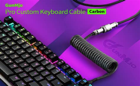 Gunmjo Cabo Usb C Enrolado Personalizado Pro Para Teclado De Jogos