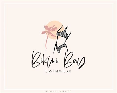 Bikini Swimwear Logo Tropical Logo Photography Logo Ocean Etsy