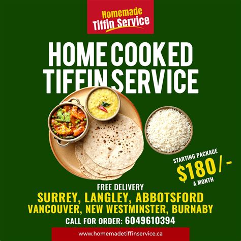 tiffin service langley   delivery indian food delivery