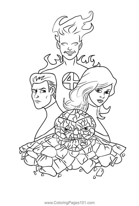 Fantastic Four 2 Coloring Page For Kids Free Fantastic Four Printable