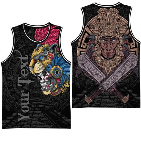 Mexico Jaguar Aztec Skull Warrior Basketball Jersey Custom Baseball