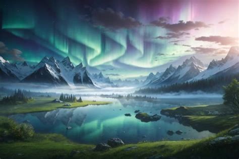 Aurora Sky Wallpaper Graphic by Forhadx5 · Creative Fabrica