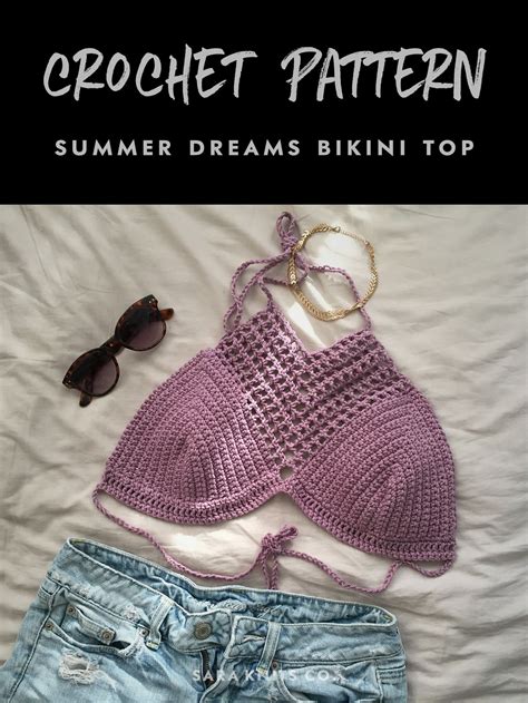 Crochet Pattern Summer Dreams Bikini Top Etsy