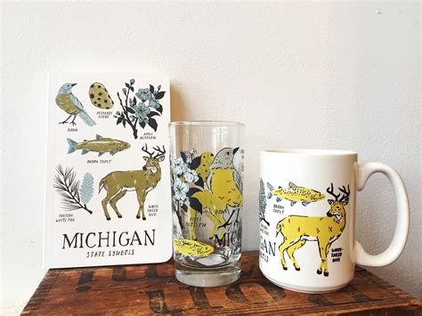 michigan icons illustration  behance
