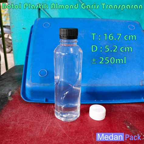 Botol Plastik Bulat Almond Garis Ulir Ao 250 Ml Medan Pack