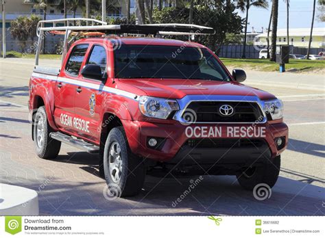 Ocean Rescue Beach Patrol Trucks Editorial Photo