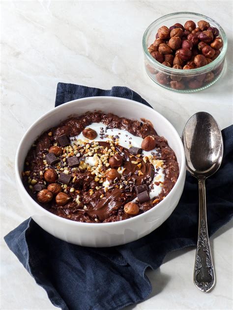 Nutella Porridge Schokoladig Und Gesund Anna Lee Eats