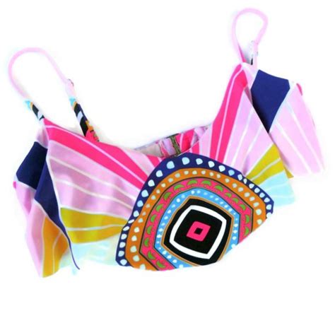 Mara Hoffman Women S Pink And Red Bikini And Tankini Tops Depop