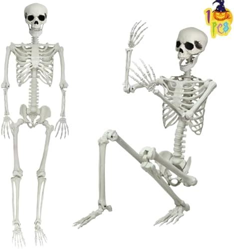 Amazon Lukbera Posable Halloween Skeletons Pcs Ft Life Size