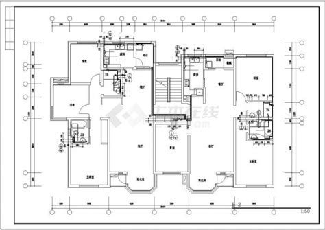 七层住宅楼cad施工基础图住宅小区土木在线