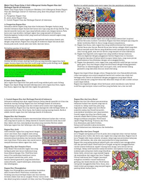 materi seni rupa ragam hias