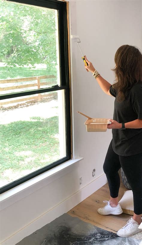 Painting Window Frames Black - Beneath My Heart