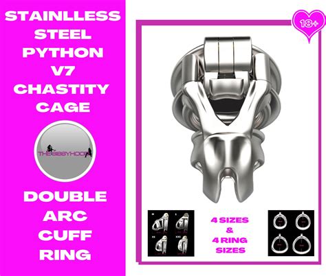 2022 316 Stainless Steel Python V7 0 Male Chastity Device Etsy