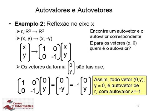Autovalores E Autovetores - lgebra Linear Autovalores e Autovetores Prof Paulo Salgado