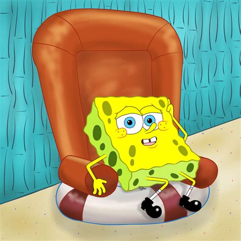 SpongeBob on the chair by iedasb on DeviantArt