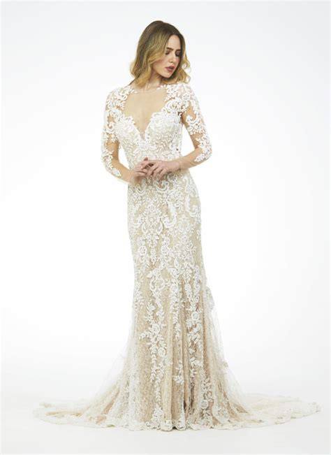 Clotilde Abito Da Sposa Nude In Pizzo Mariella Gennarino