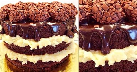 Receita De Naked Cake De Brigadeiro Gourmet Brigadeiro De Coco Receita Toda Hora