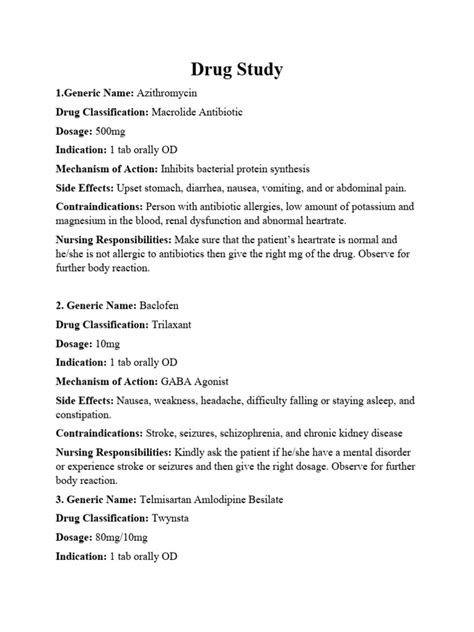 Drug Study Pdf