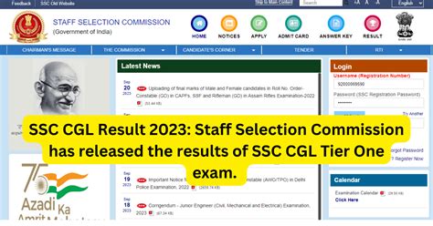Ssc Cgl Result 2023 Tier I Exam Results Declared Searchgyan