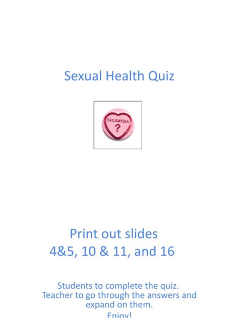 Sexual Health Quiz Powerpoint Pdf Safe Sex Sexually Transmitted Infection