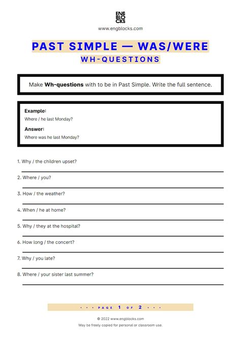 Wh Questions In Simple Past Worksheet Past Simple Wh Questions Vrogue