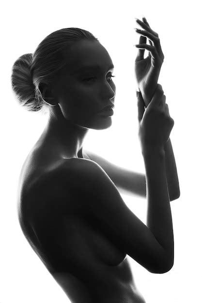 Premium Photo Graceful Art Nude Girl Blonde Erotic Posing Clean Smooth Skin Thoughtful Look