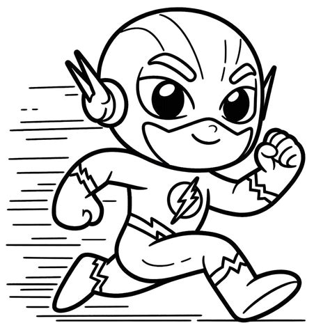Desenhos de Flash Feliz para Colorir e Imprimir - Colorir.Info
