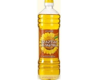 Масло подсолнечное Золотая семечка нерафинированное 1л – купить с ...