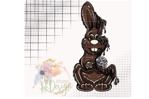 Melted Chocolate Bunny Graphic By Devineredesign · Creative Fabrica