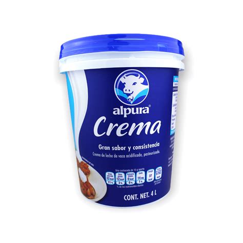 Crema Alpura Cubeta 4 L Tu Bodeguita