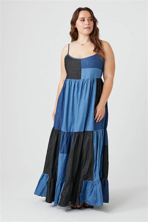 Plus Size Denim Maxi Dress