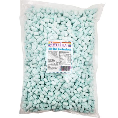 Blue Mini Marshmallows 1kg Halal Marshmallows Who Wants 2 Party