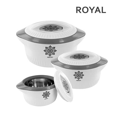 SQ Professional 10625 Royal Insulated Hot Pot Set 3pc White 5 7 5 10L