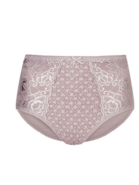 Marks And Spencer M Pink Ornate Bonded Lace Panel Secret Slimming