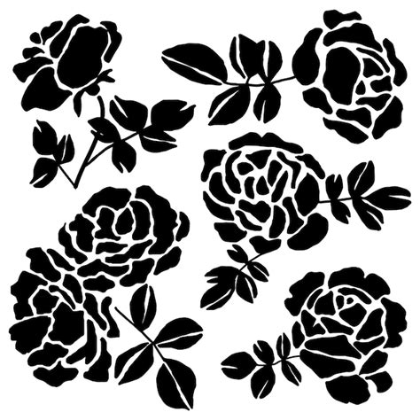 Printable Flower Stencil Patterns