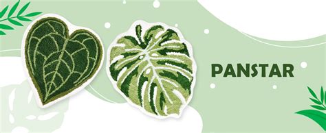 Panstar Green Leaf Mat Large Monstera Cute Non Slip Palm