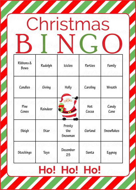 Printable Christmas Bingo Cards