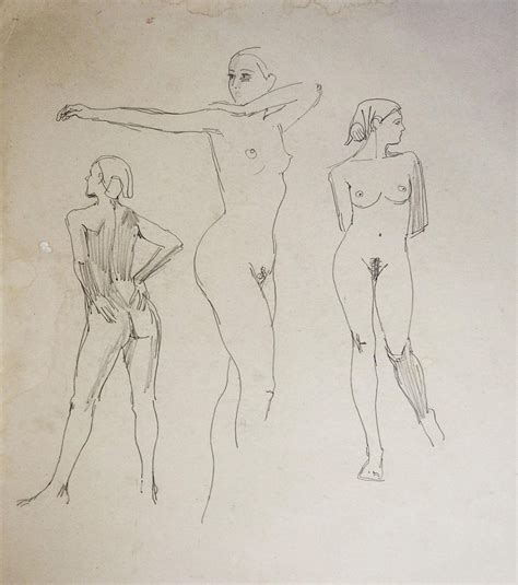 Female Nude Study Drawings By Max Jordan Chairish