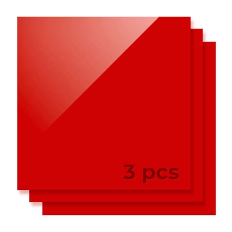 XTool 3 Mm Red Acrylic Sheets 3 Pack 3D Prima Top 3D Drucker 3D