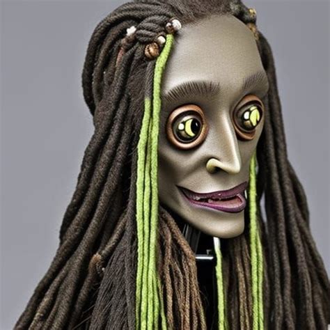 A Puppet Of A Sceletal Zombie With Long Dreadlocks Ai Generated