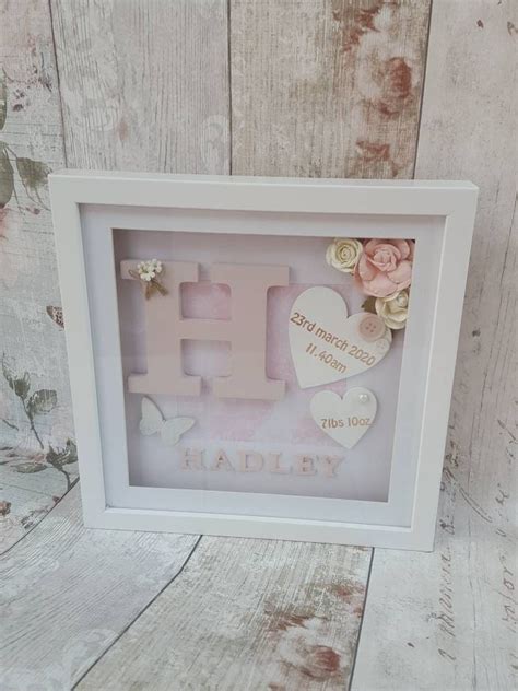 Personalised Baby Name Frame Name Frame Newborn T Etsy Uk