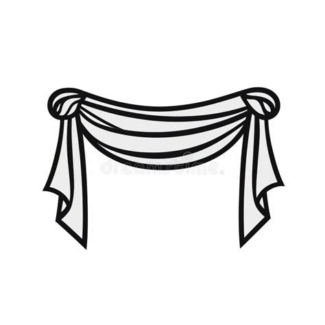 Minimalistic Black And White Sarong Icon For Modern Fashion Stock
