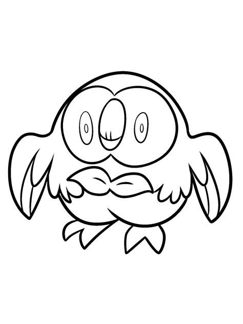 Pokemon Coloring Pages Rowlet