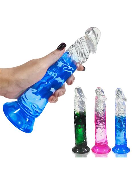 Cristal Jelly Enorme Vibrador P Nis Realista Anal Plug Anal Sexy Brinquedos Para Casais Vagina