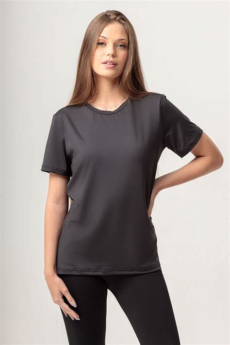 Camiseta Dryfit Feminina Preta Loja Baziko