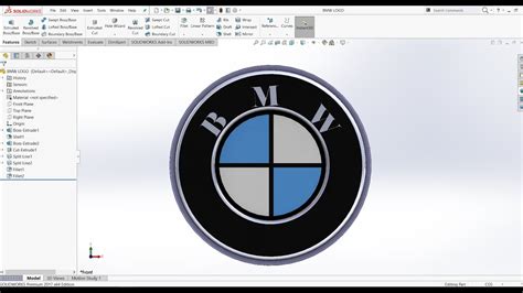 BMW Logo Design In Solidworks Solidworks Hub BMW Logo Extrude Boss